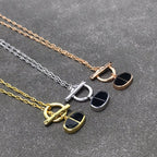 GlowCHAINE VERSO BLACK CERAMIC  NECKLACE