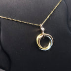 GlowTRINITY SILVER GOLD PINK GOLD NECKLACE