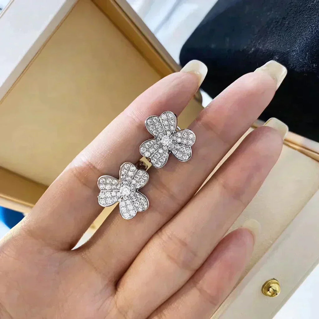 ¡®Glow¡¯CLOVER COMOS DIAMOND EARRINGS SILVER