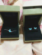 ¡®Glow¡¯BUTTERFLY TURQUOISE EARRINGS SILVER