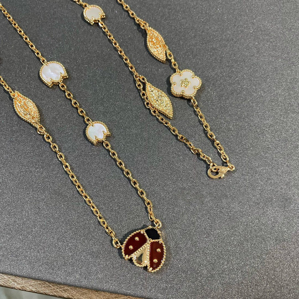 ¡®Glow¡¯LUCKY SPRING 15 MOTIFS GOLD NECKLACE