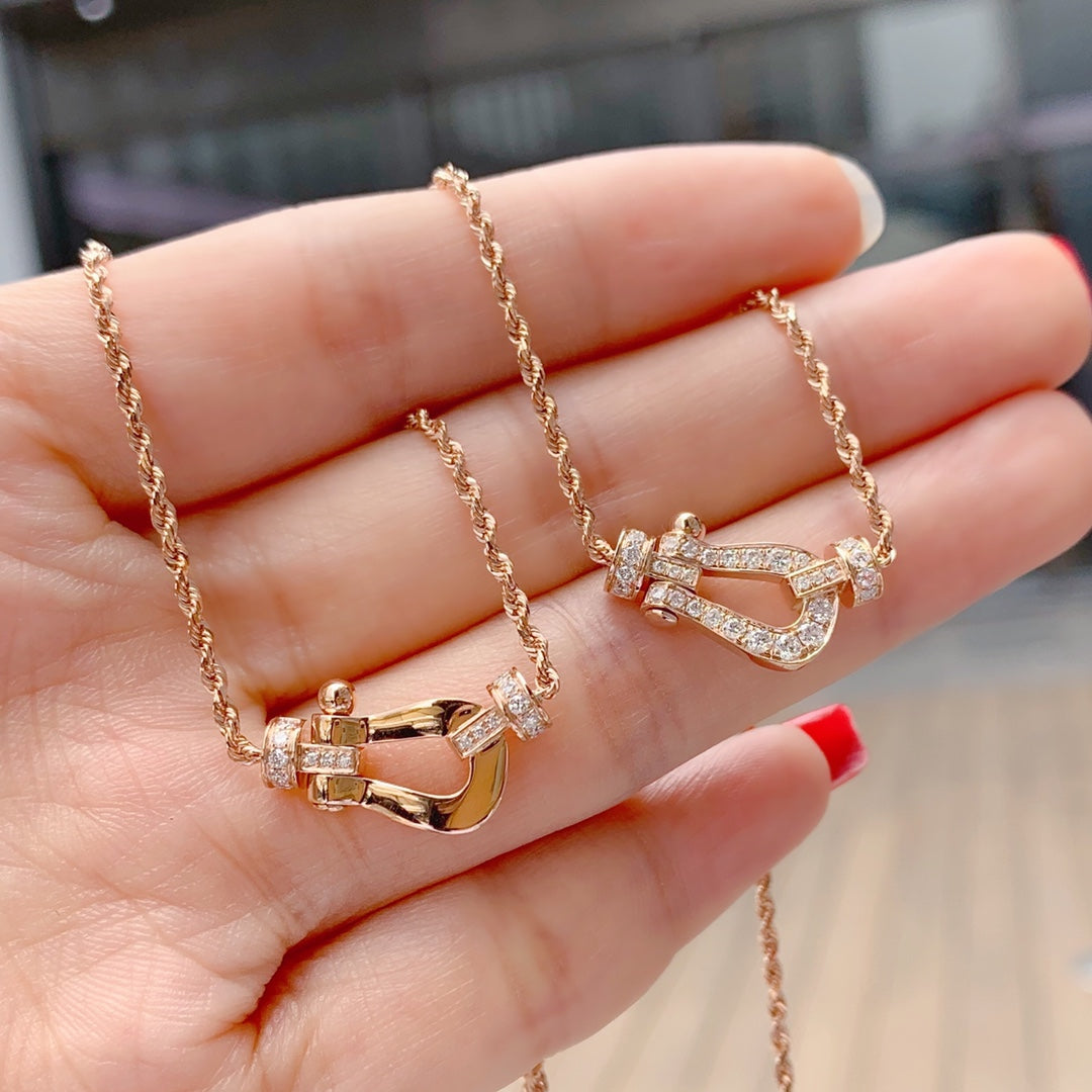 GlowFORCE 10 PINK GOLD DIAMOND NECKLACE