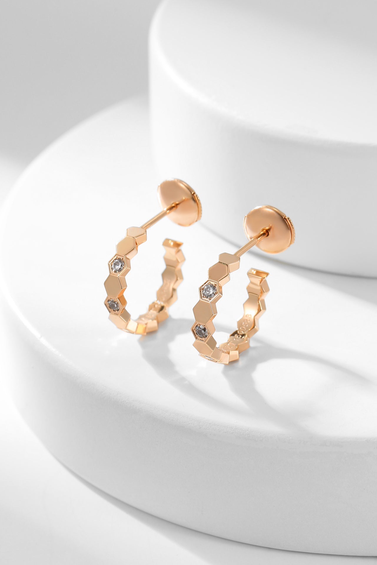 GlowBEE LOVE DIAMOND HOOP EARRINGS