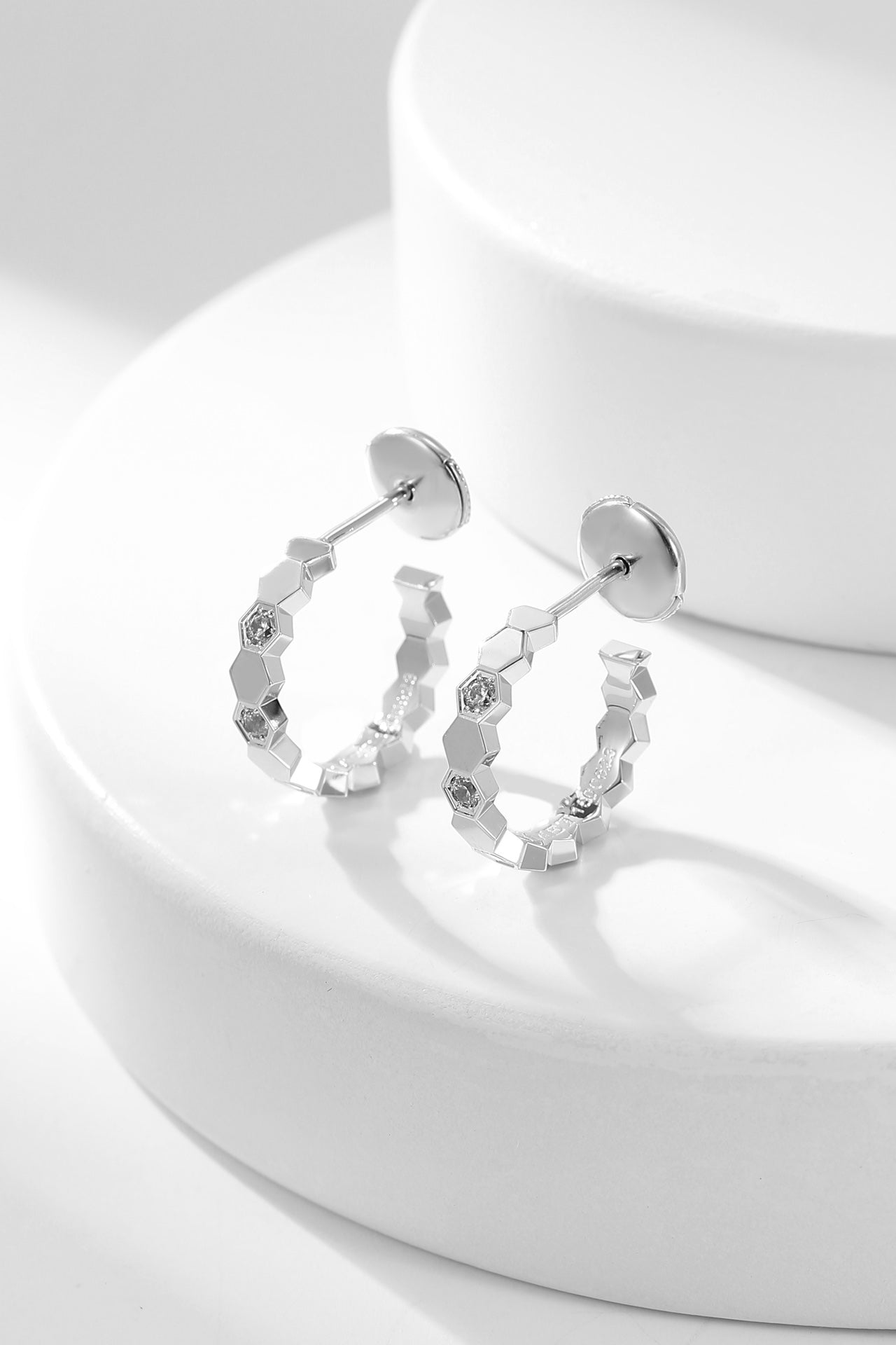 GlowBEE LOVE DIAMOND HOOP EARRINGS