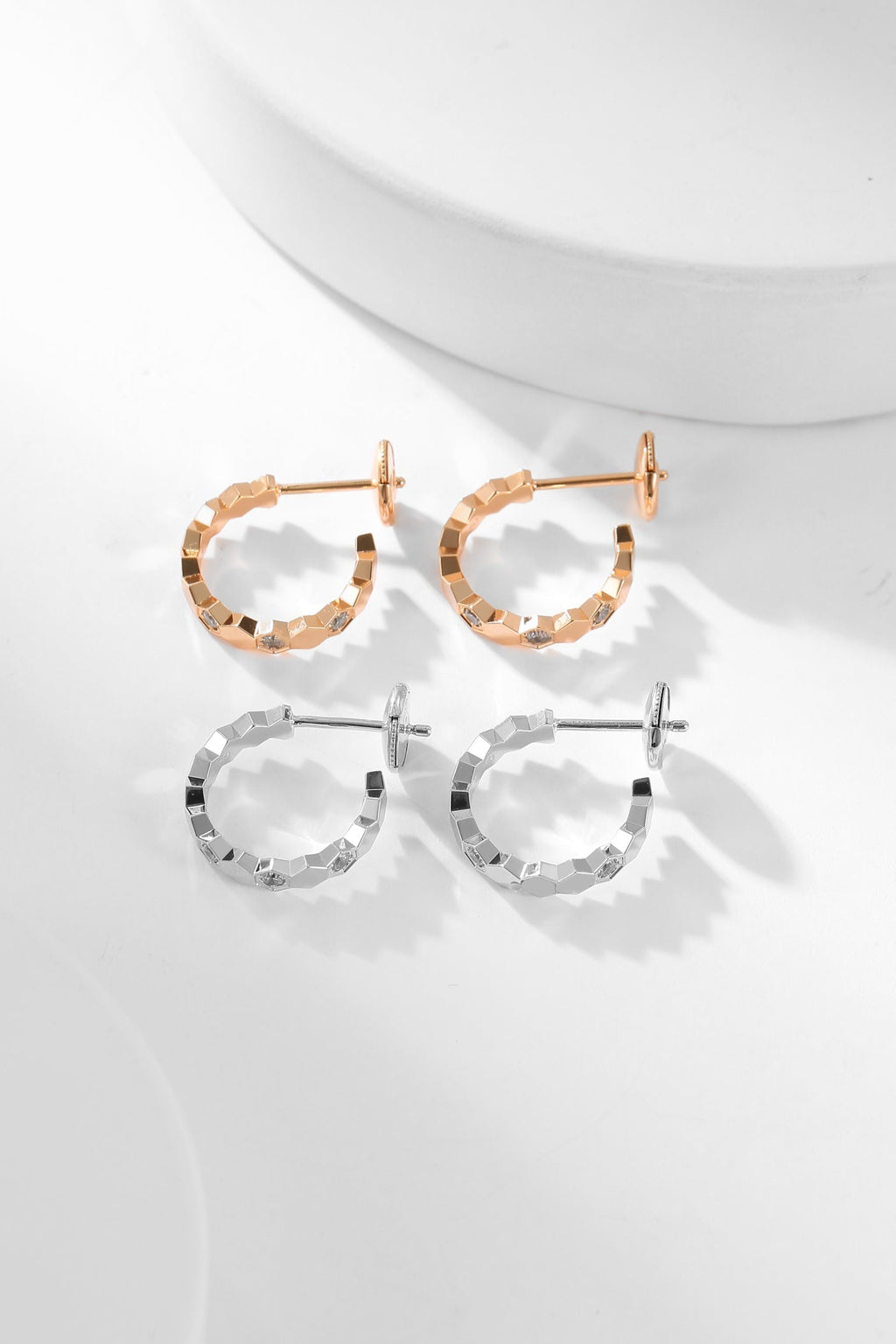 GlowBEE LOVE DIAMOND HOOP EARRINGS