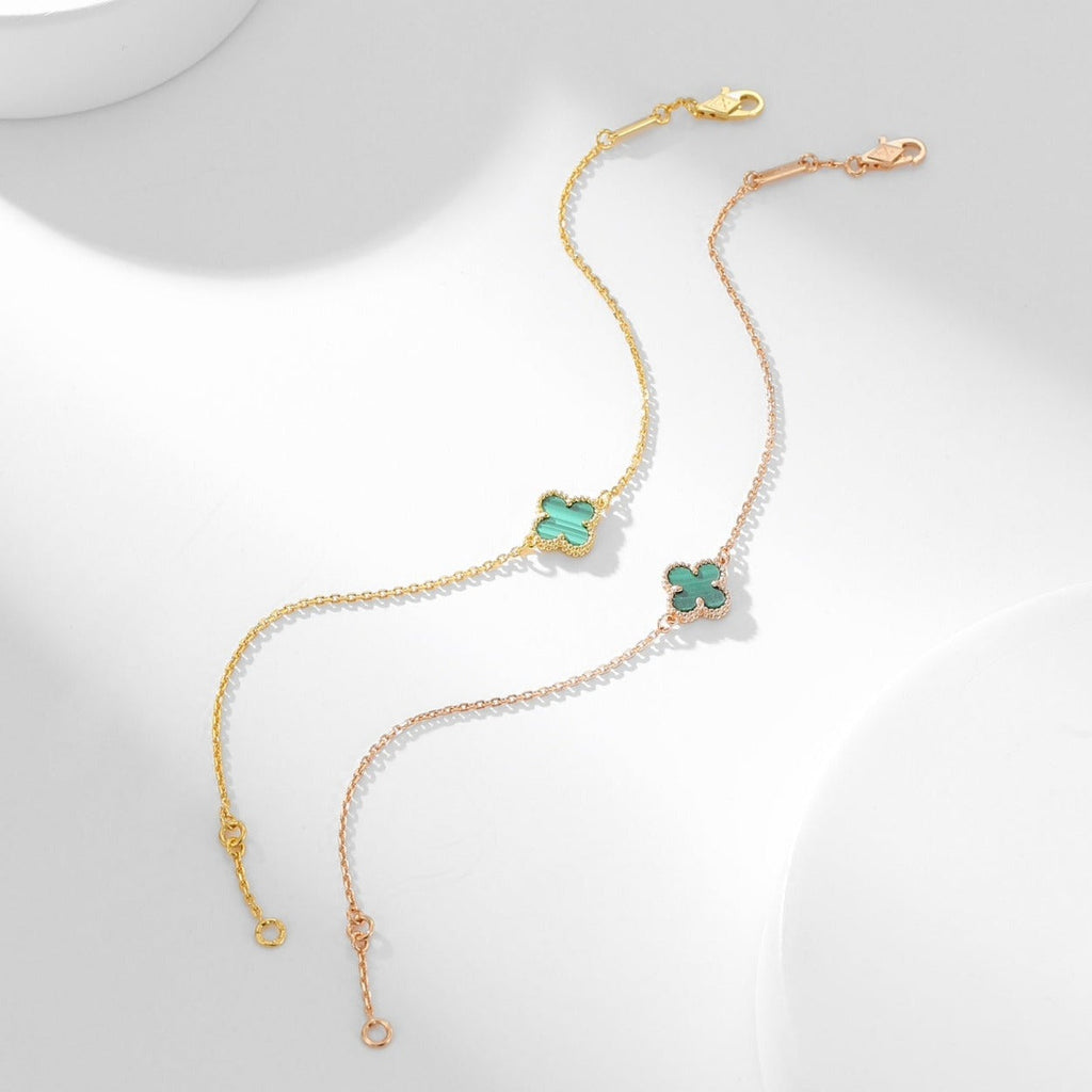 ¡®Glow¡¯CLOVER BRACELET MALACHITE 1 MOTIF