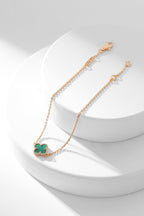 ¡®Glow¡¯CLOVER BRACELET MALACHITE 1 MOTIF