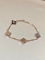 GlowSTAR 4 MOTIF MOP DIAMOND PINK GOLD BRACELET