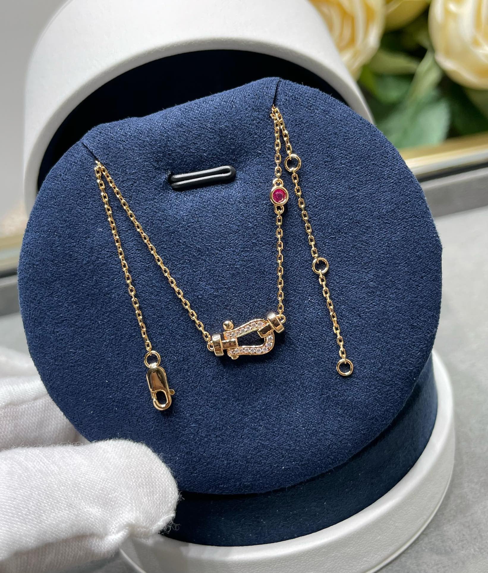 GlowFORCE 10 DIAMOND PINK GOLD NECKLACE