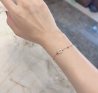 GlowFORCE 10 DIAMOND CHAIN LINK PINK GOLD BRACELET