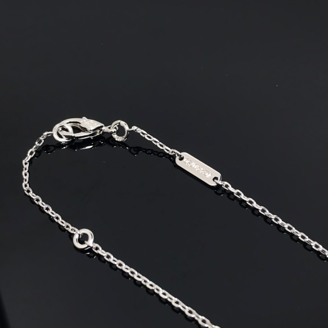 ¡®Glow¡¯CLOVER PIETERSITE SILVER LONG NECKLACE