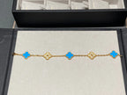 [Glow Jewelry] CLOVER 5 MOTIF BLUE AGATE BRACELET COLLECTION