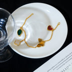 ¡®Glow¡¯LUCKY SPRING 5 MOTIF GOLD BRACELET