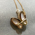 ¡®Glow¡¯BUTTERFLY MOP DIAMOND NECKLACE