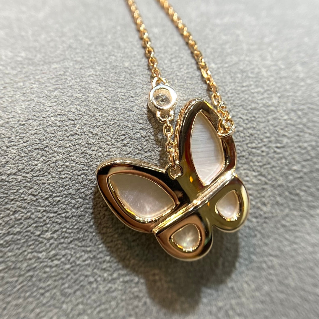 ¡®Glow¡¯BUTTERFLY MOP DIAMOND NECKLACE