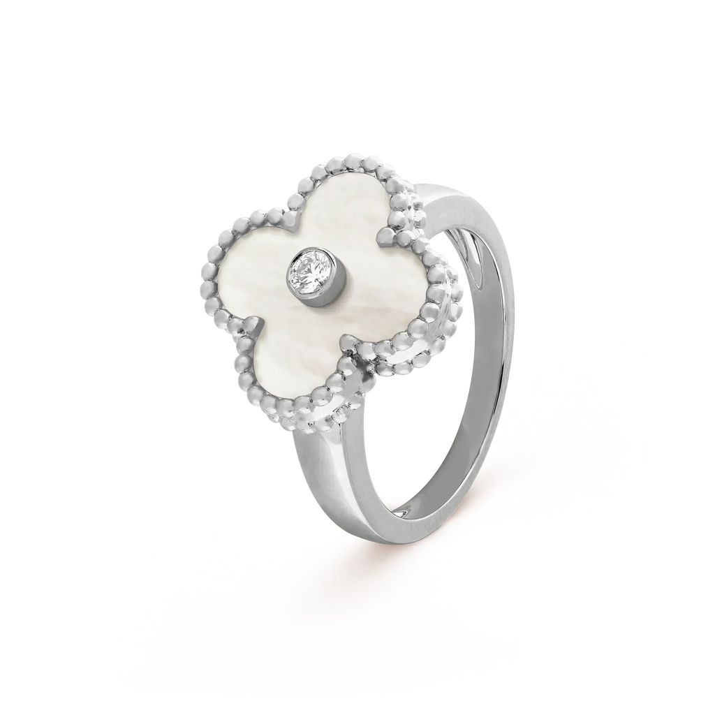 ¡®Glow¡¯CLOVER SILVER MOP DIAMOND RING