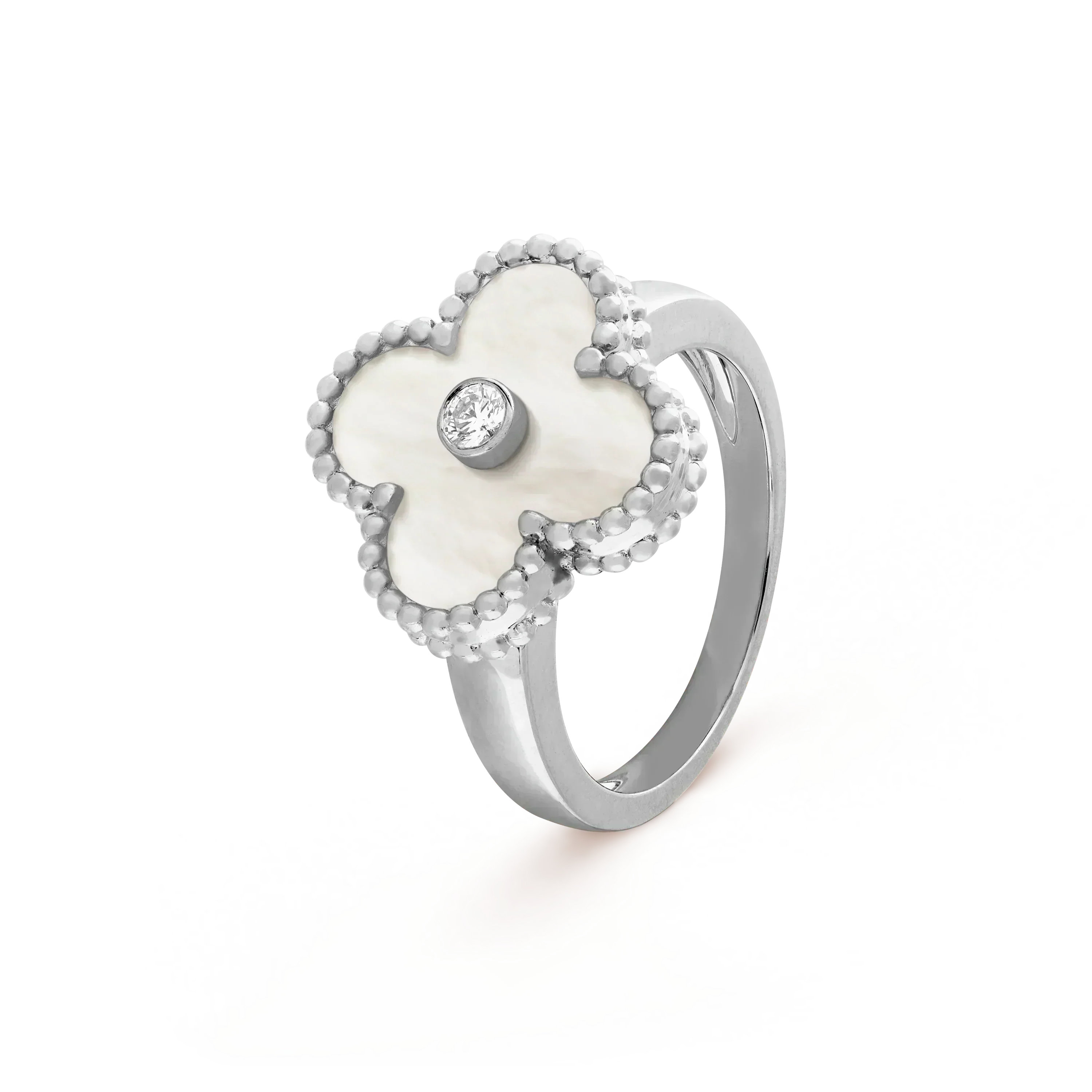¡®Glow¡¯CLOVER SILVER MOP DIAMOND RING
