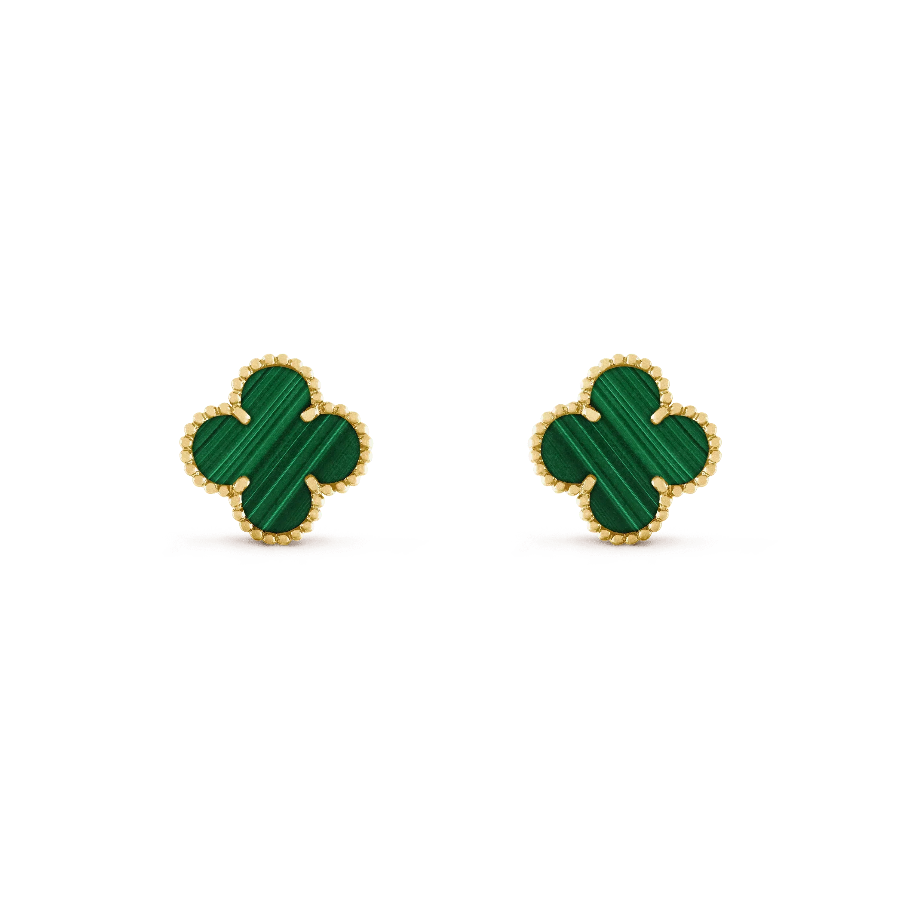 ¡®Glow¡¯CLOVER MEDIUM 1 MOTIFS MALACHITE  EARRINGS