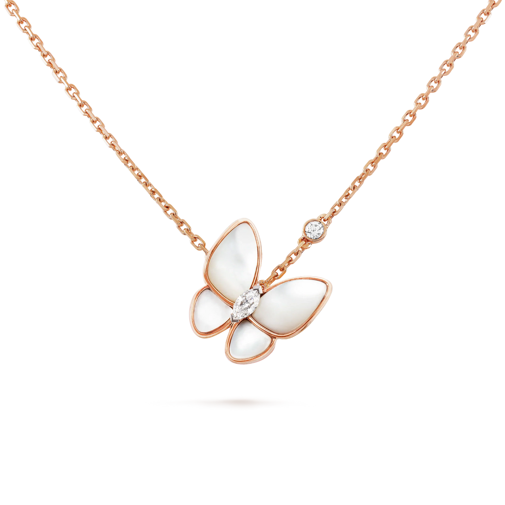 ¡®Glow¡¯BUTTERFLY MOP DIAMOND NECKLACE