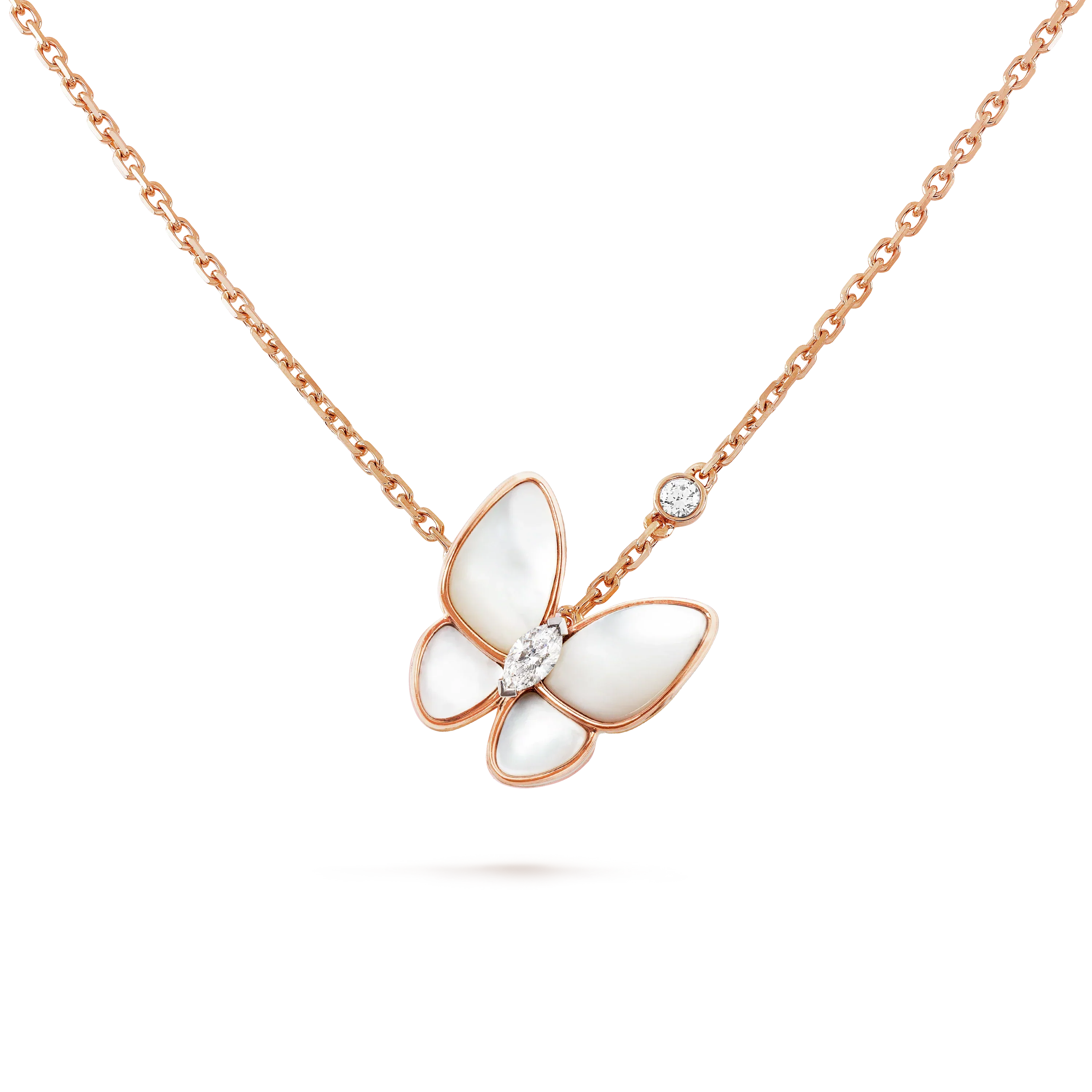 ¡®Glow¡¯BUTTERFLY MOP DIAMOND NECKLACE