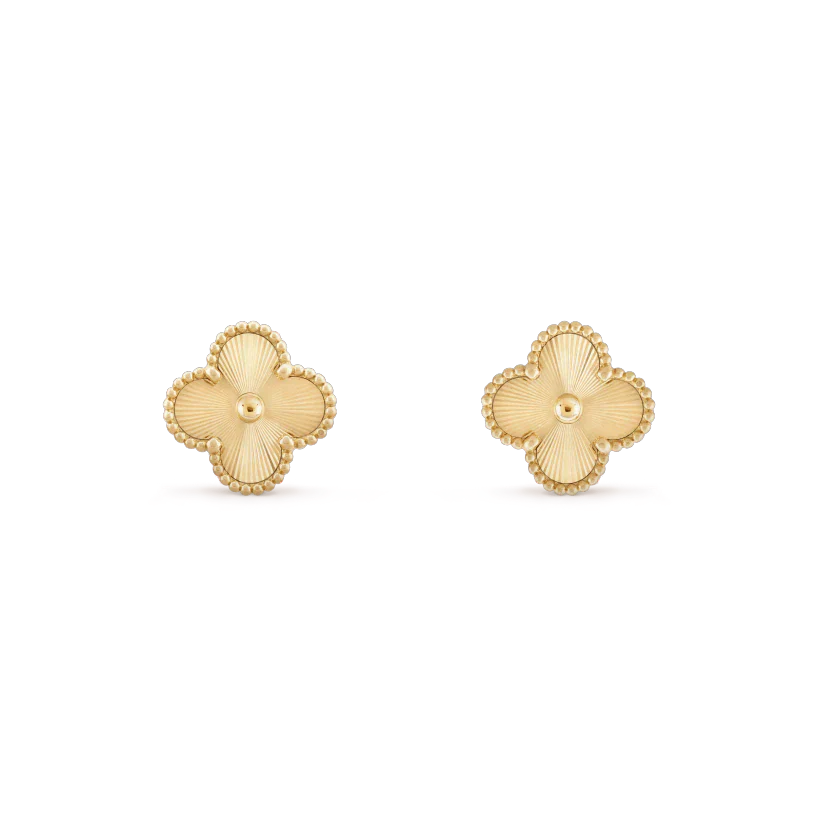 ¡®Glow¡¯CLOVER MINI 9.5MM LASER EARRINGS