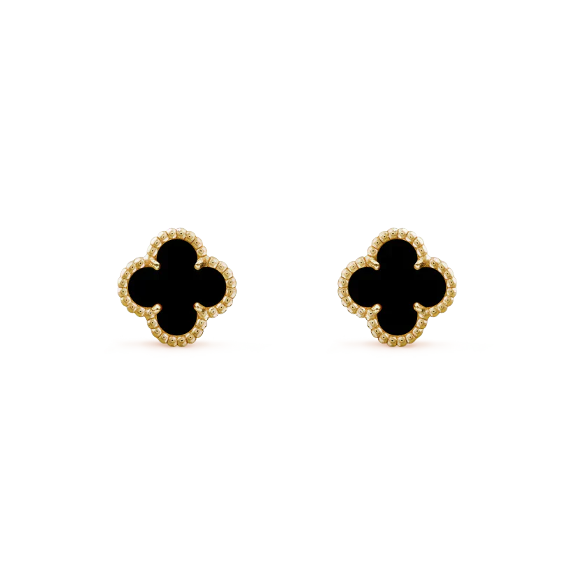 ¡®Glow¡¯CLOVER MINI 9.5MM BLACK MOP EARRINGS