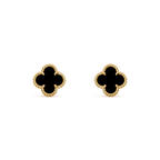 ¡®Glow¡¯CLOVER MINI 9.5MM BLACK MOP EARRINGS
