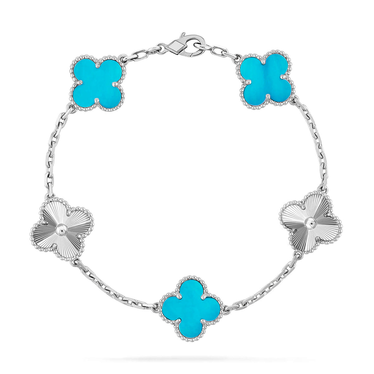 [Glow]New  CLOVER 5 MOTIF TURQUOISE BRACELET COLLECTION