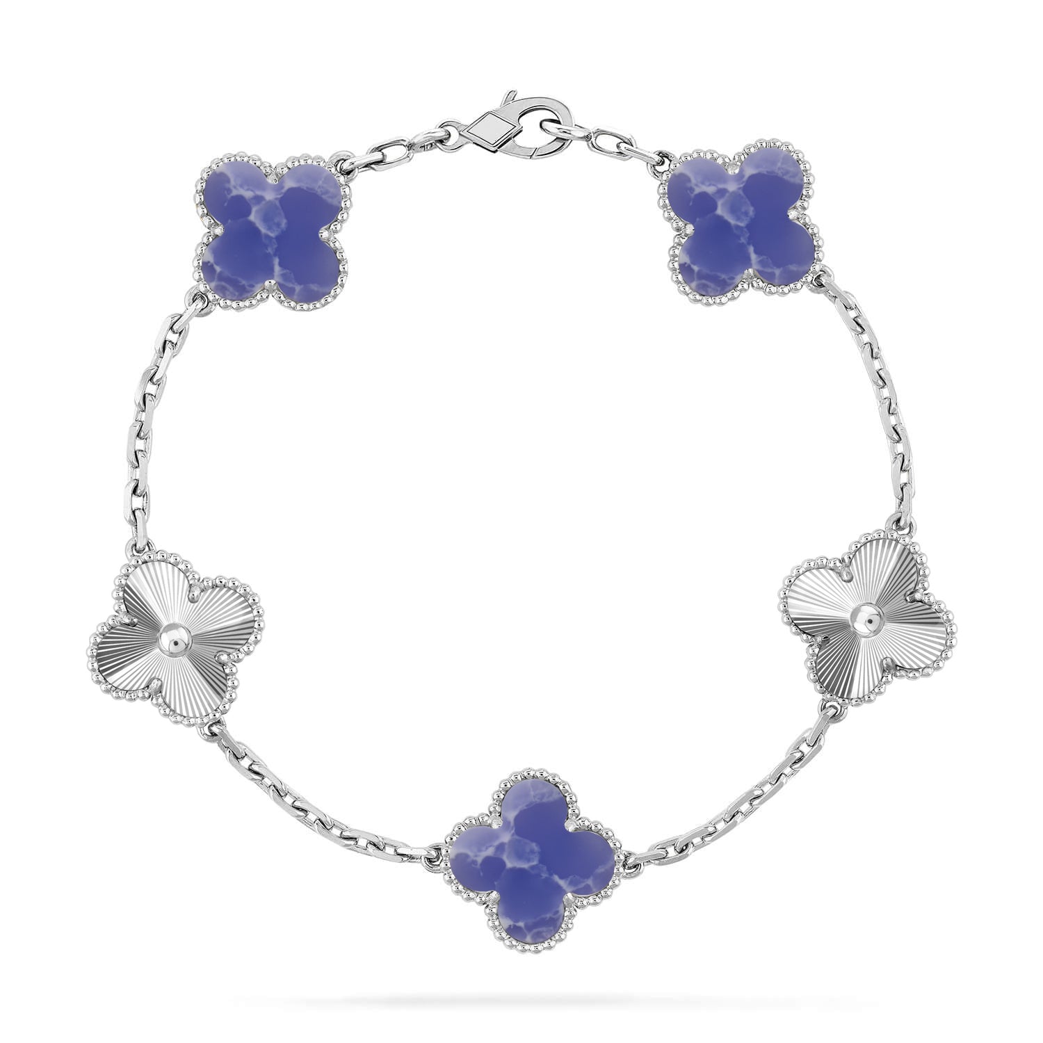 [Glow Jewelry]CLOVER 5 MOTIF BLUE VEINS BRACELET COLLECTION