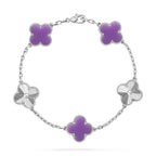 [Glow Jewelry]CLOVER 5 MOTIF LIGHT PURPLE BRACELET COLLECTION