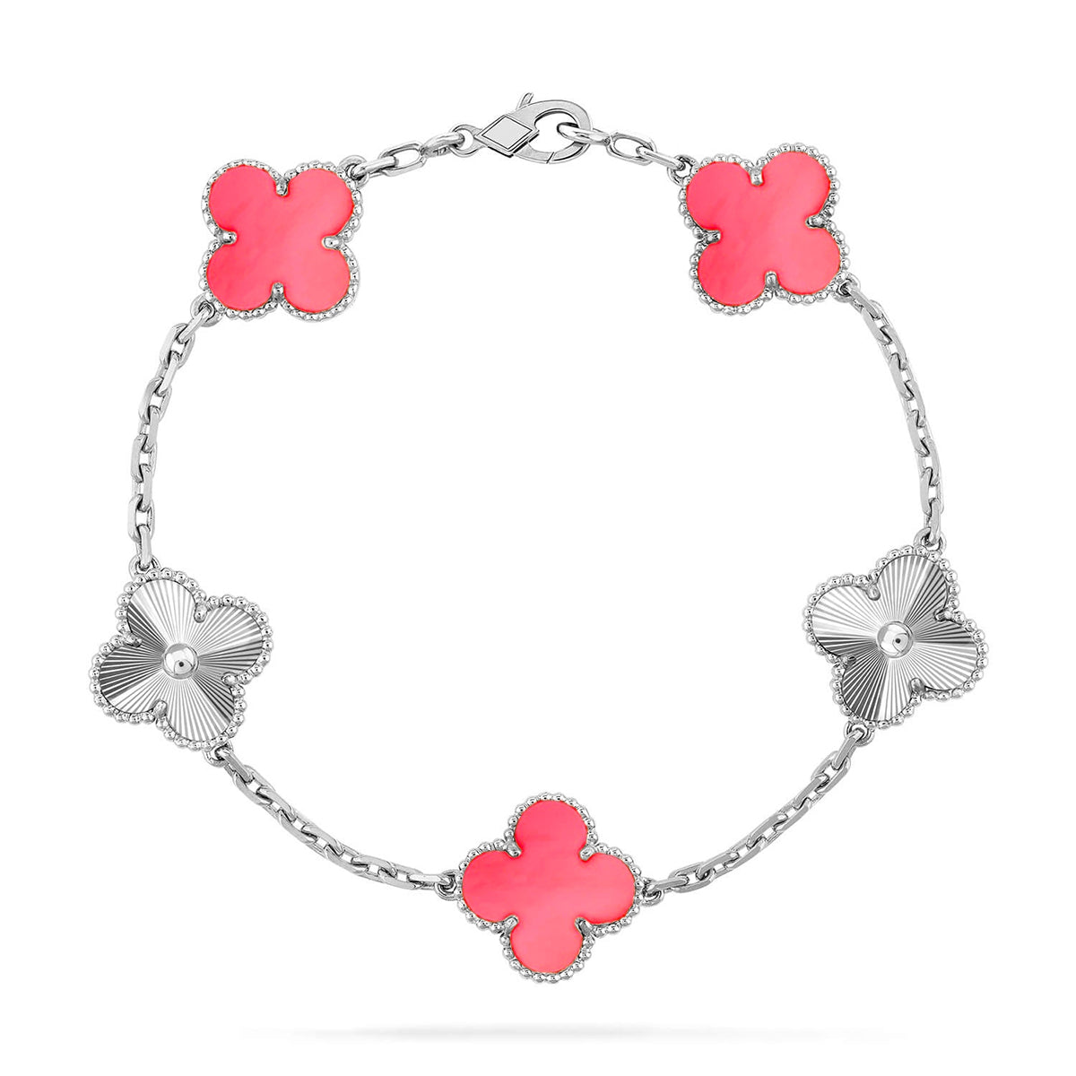 [Glow]New  CLOVER 5 MOTIFS  PINK MOP BRACELET COLLECTION