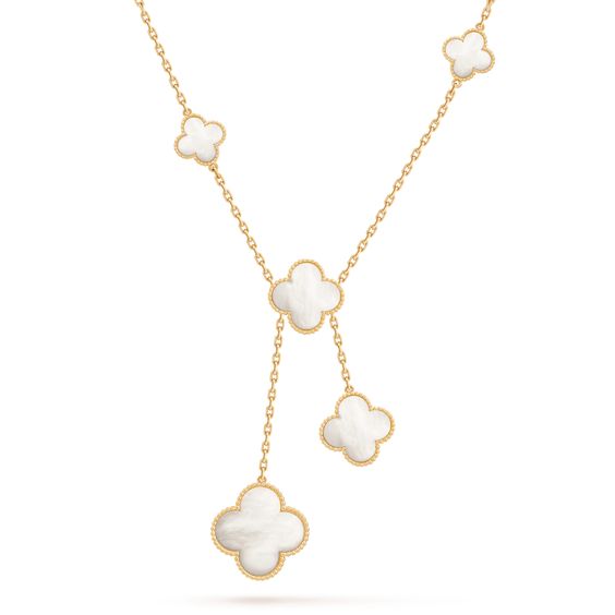 ¡®Glow¡¯CLOVER MOTHER OF PEARL NECKLACE 6 MOTIF