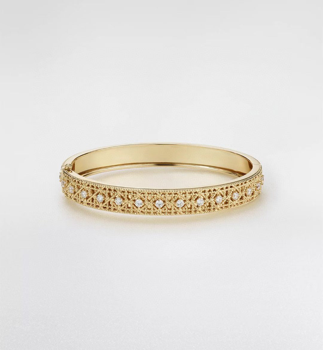 [Glow]2026 WOVEN-PATTERN BRACELET SET WITH FULL DIAMOND INLAY THREE-COLORS