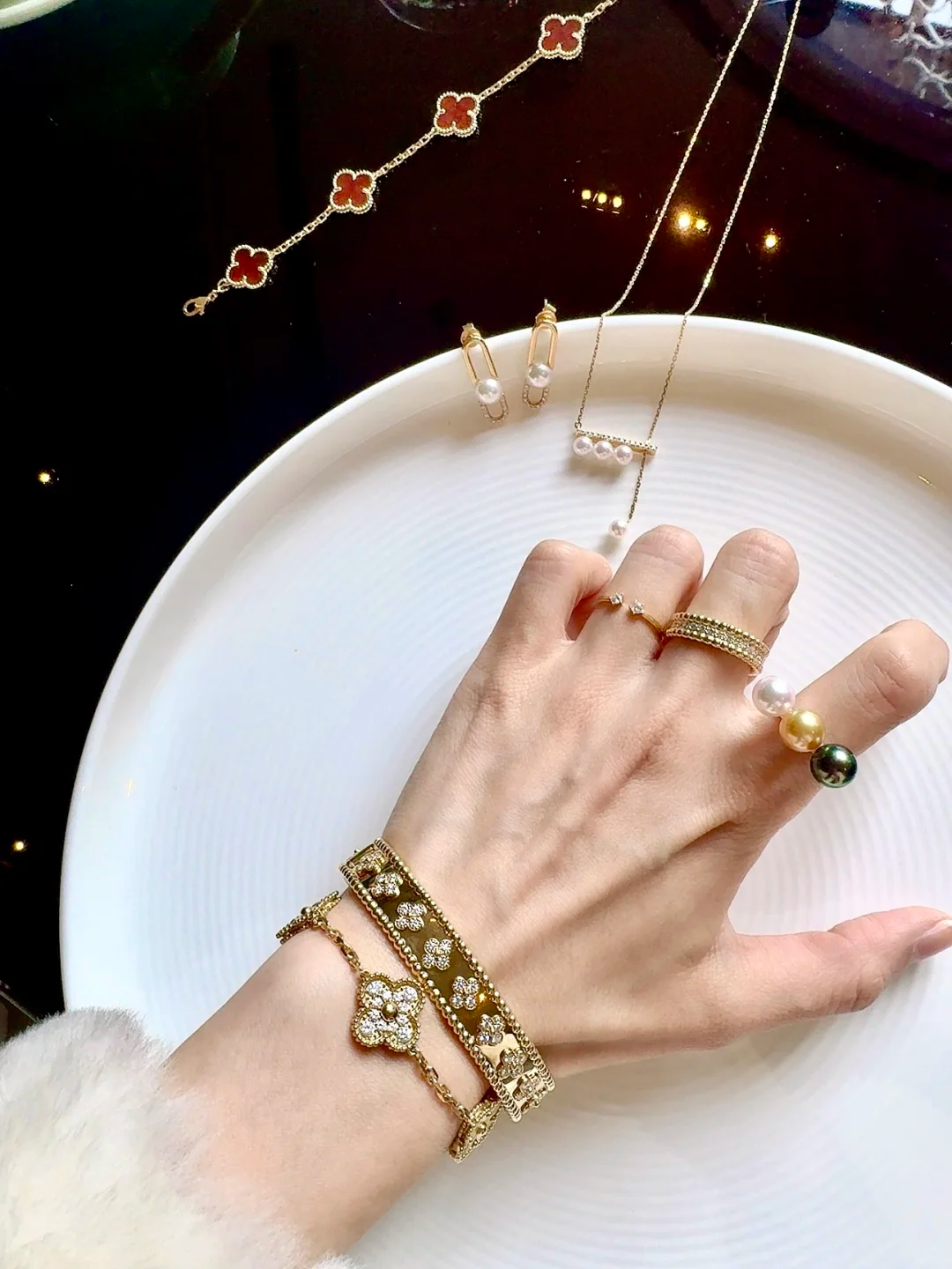 ¡®Glow¡¯CLOVER BRACELET 8MM DIAMONDS