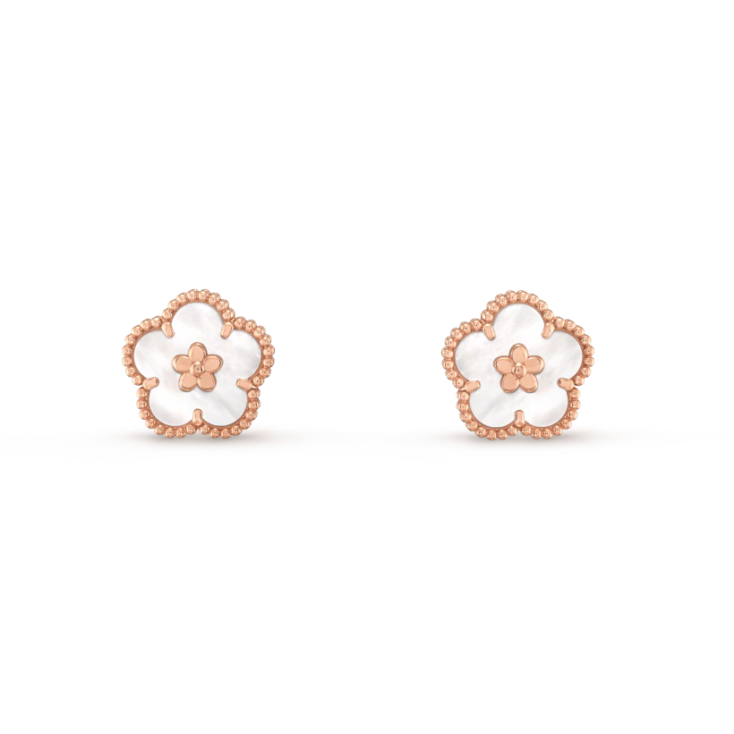 ¡®Glow¡¯LUCKY PINK GOLD WHITE MOP EARRINGS