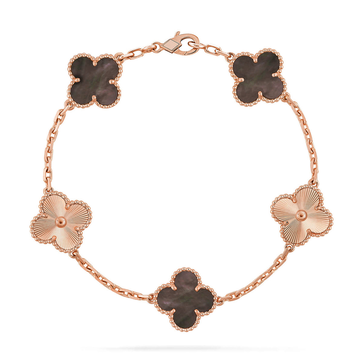 [Glow Jewelry] CLOVER 5 MOTIF GRAY MOP BRACELET COLLECTION