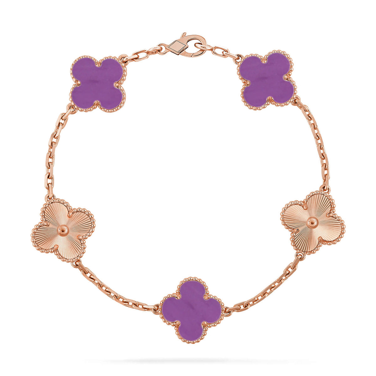 [Glow Jewelry] CLOVER 5 MOTIF VIOLET BRACELET COLLECTION