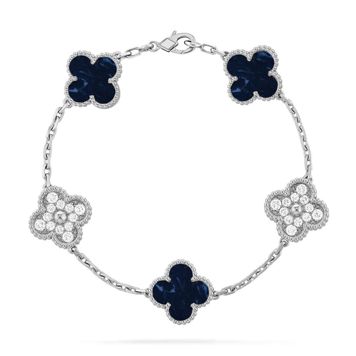 [Glow Jewelry]CLOVER 5 MOTIF PIETERSITE BRACELET COLLECTION