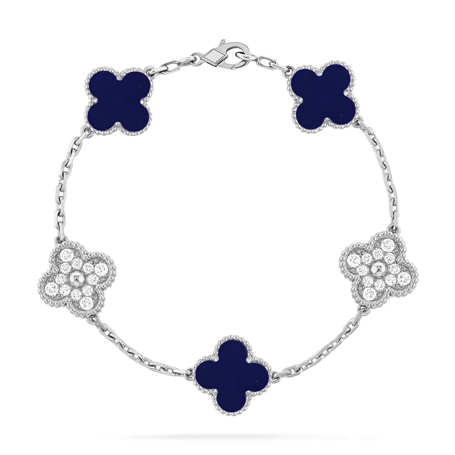 [Glow]New CLOVER 5 MOTIF LAPIS LAZULI BRACELET COLLECTION