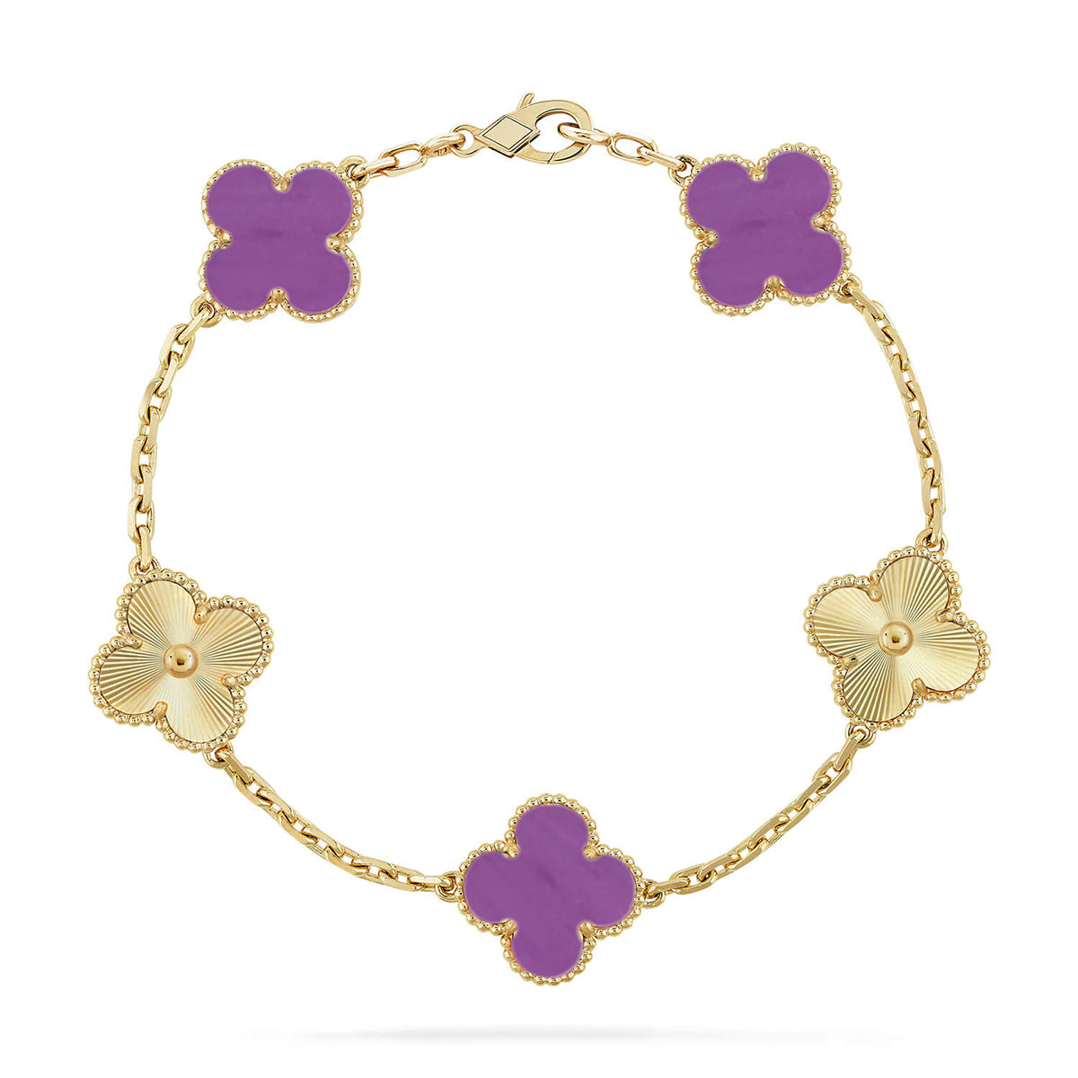 [Glow]New  CLOVER 5 MOTIF VIOLET BRACELET COLLECTION