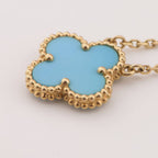 ¡®Glow¡¯CLOVER 15MM VINTAGE TURQUOISE NECKLACE