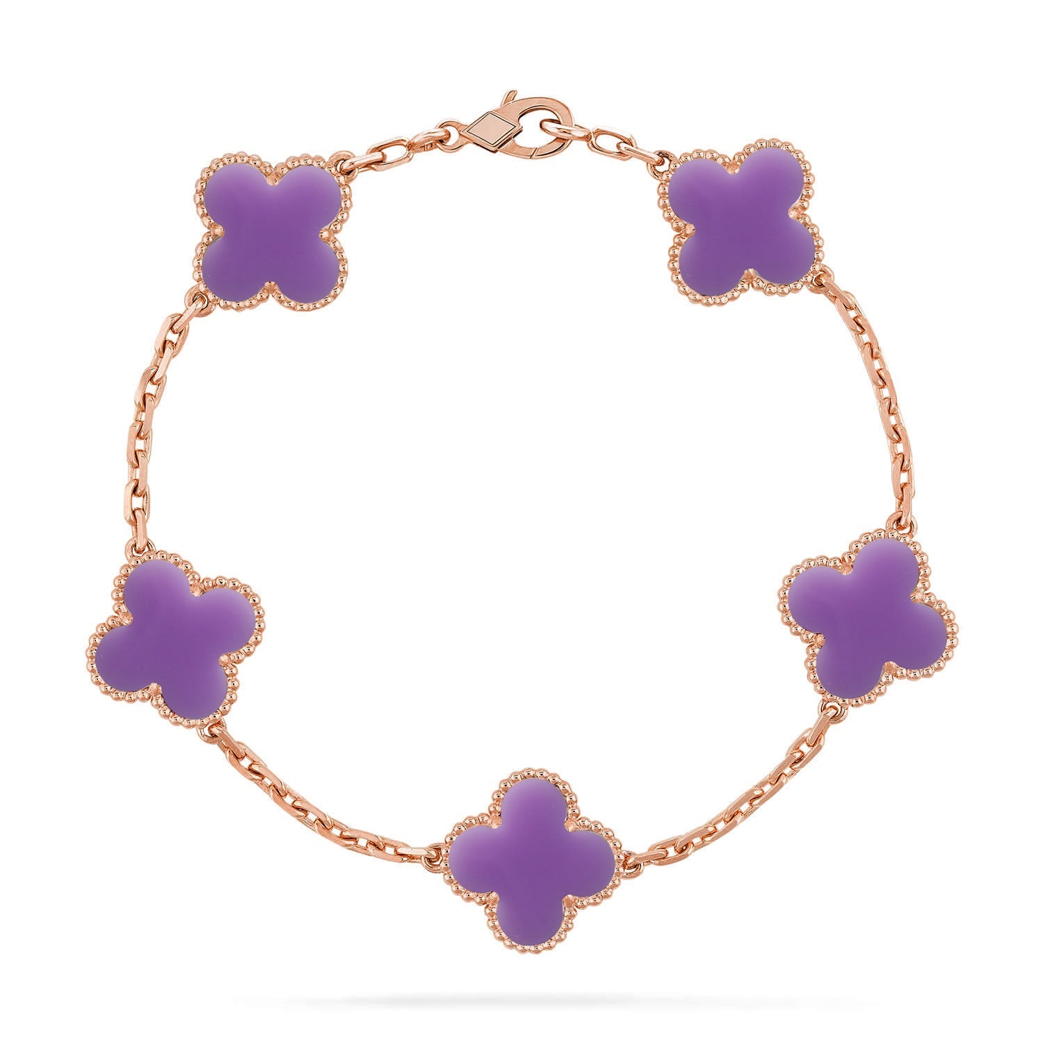 [Glow Jewelry]CLOVER 5 MOTIF LIGHT PURPLE BRACELET COLLECTION
