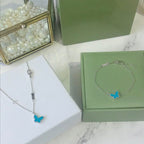 ¡®Glow¡¯BUTTERFLY TURQUOISE BUTTERFLY BRACELET SILVER