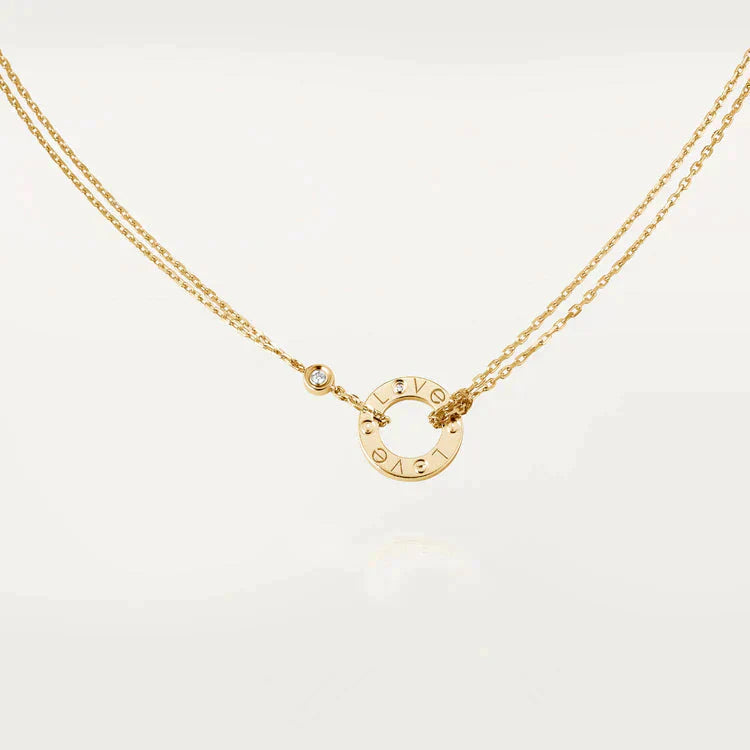 GlowLOVE NECKLACE 16MM 2 DIAMONDS