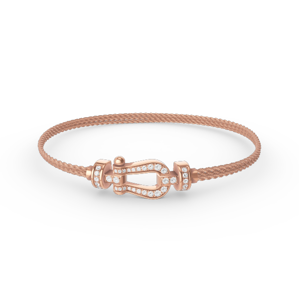 GlowFORCE SMALL HORSESHOE  DIAMOND CHAIN ROPE BRACELET
