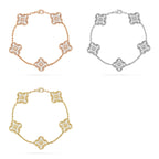 [Glow]New  CLOVER 5 MOTIF FULL DIAMOND BRACELET COLLECTION
