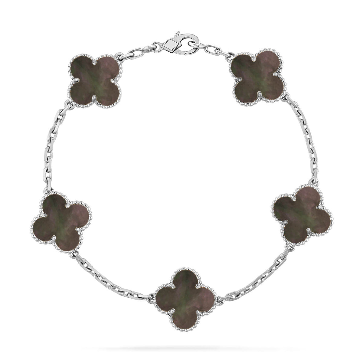 [Glow]New  CLOVER 5 MOTIF GRAY MOP BRACELET COLLECTION