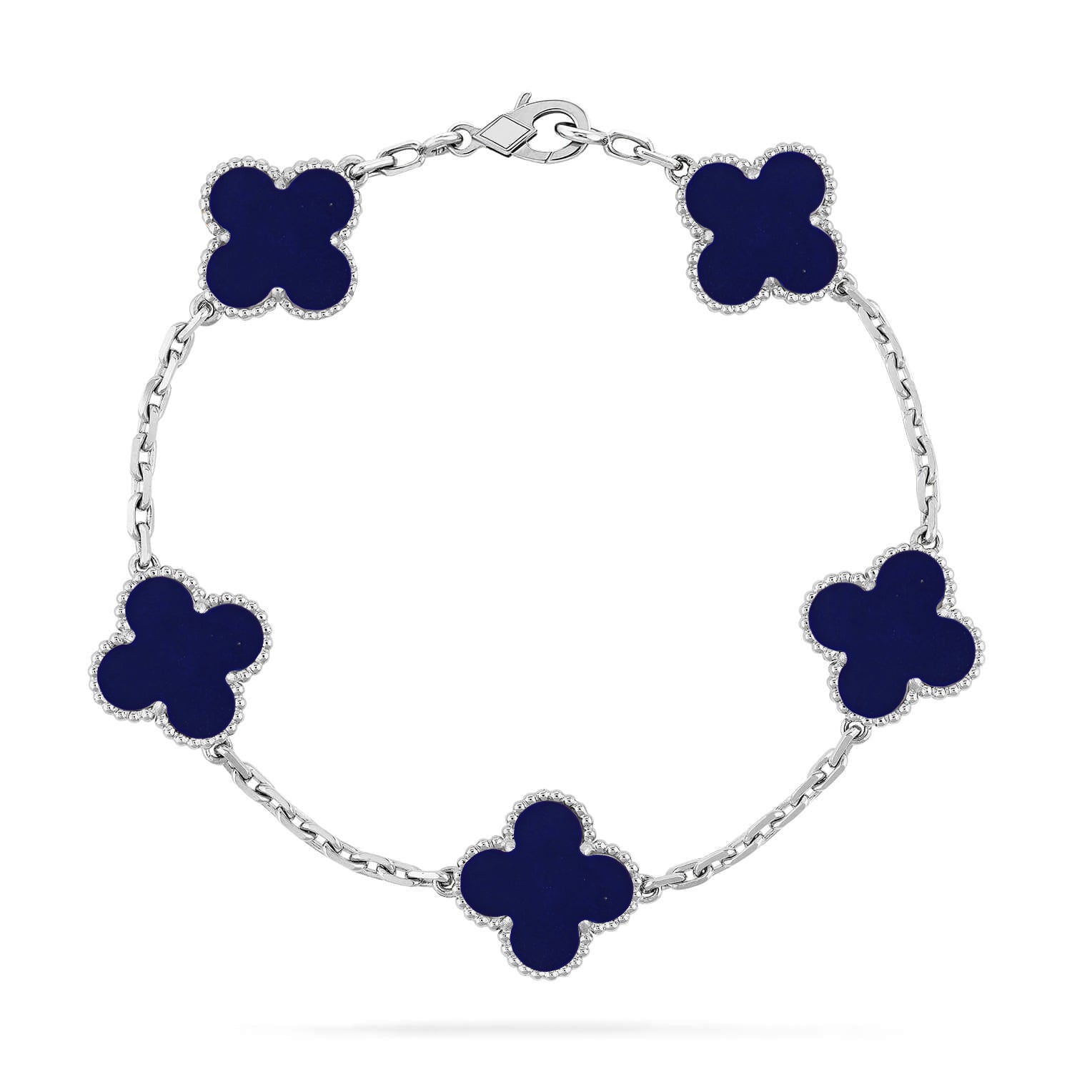[Glow Jewelry]CLOVER 5 MOTIF LAPIS LAZULI BRACELET COLLECTION