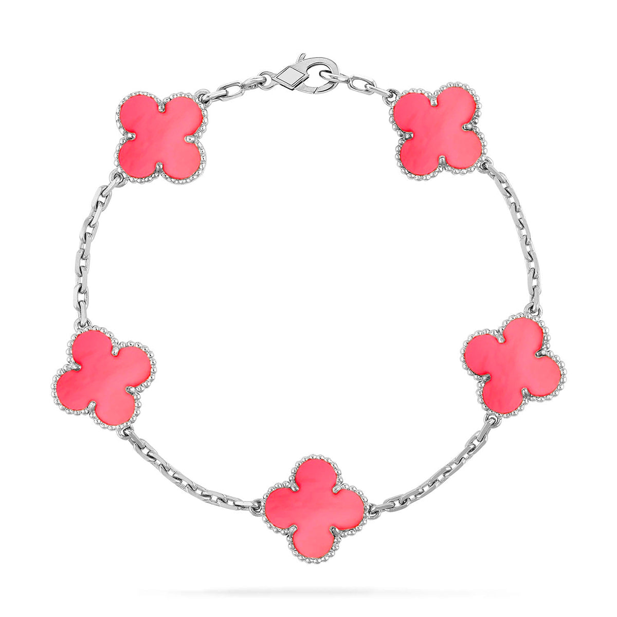 [Glow Jewelry] CLOVER 5 MOTIFS  PINK MOP BRACELET COLLECTION