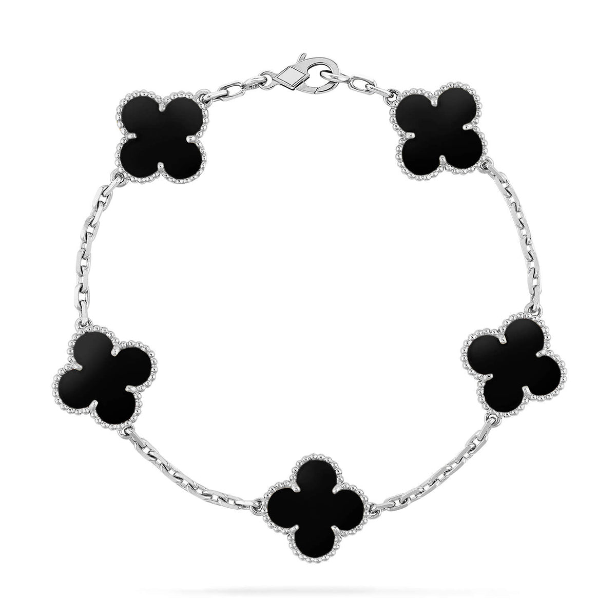 [Glow Jewelry] CLOVER 5 MOTIF ONYXS BRACELET COLLECTION